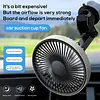 Portable Car Fan with Strong Suction and 3 Speeds Rechargeable Dashboard Cooling Air Wall Fan for Sedan SUV RV Auto Vehicles Home Windshield