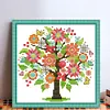 Four Seasons Tree-Summer-14CT Stamped Cross Stitch 18*18cm/7.09*7.09in tapestrymarket