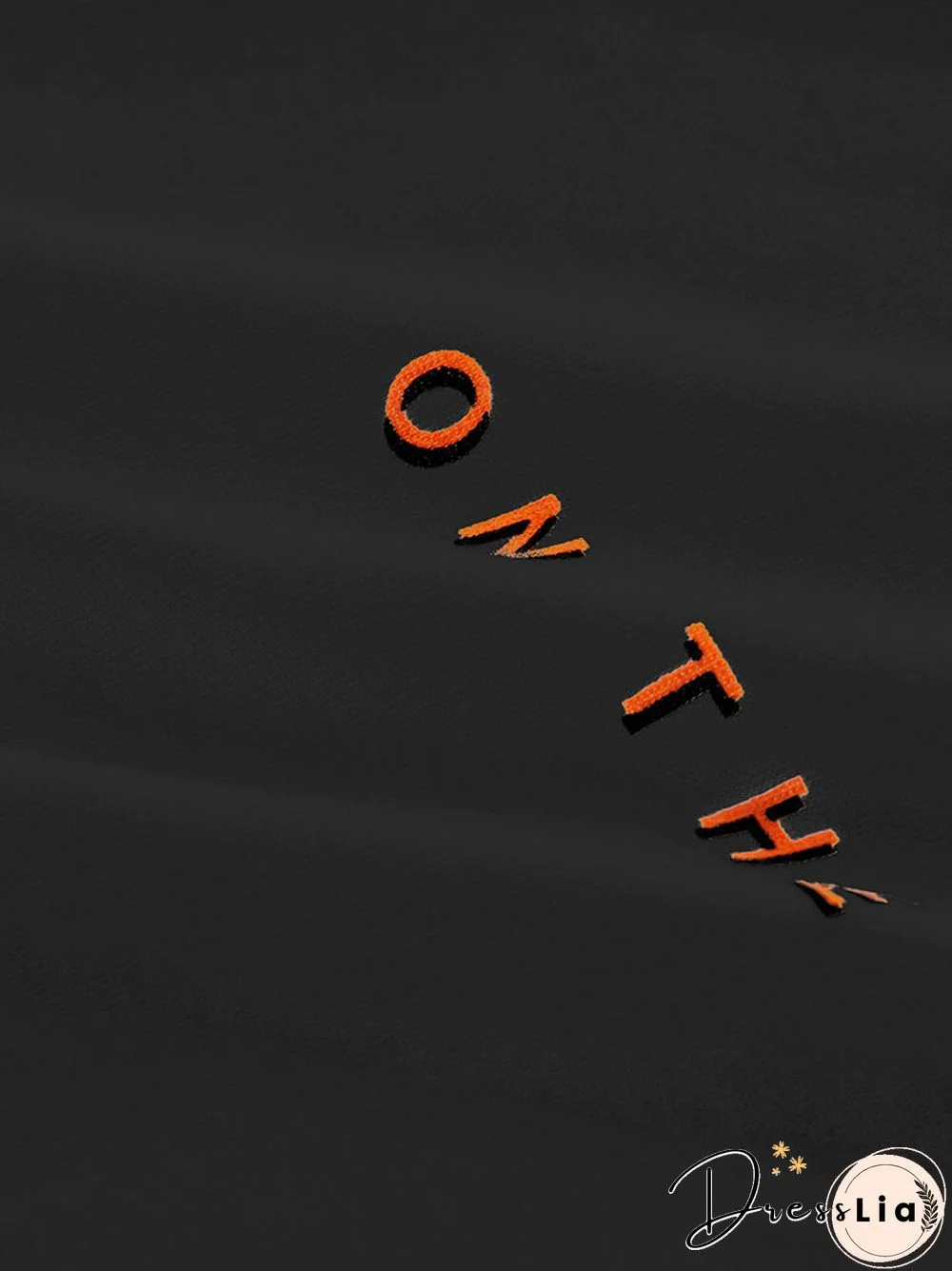 Letters Print O-neck Short Sleeve Casual Crop Top for Women