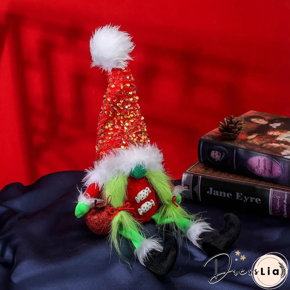 1Pcs Thanksgiving Christmas Dwarf Decoration Faceless Doll Gnomes Plush Elf Toy Gift