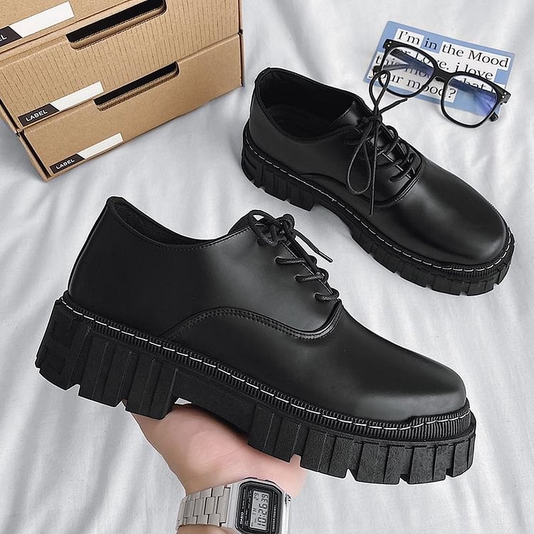 Cool Business Man Full Grain Leather Round Toe Ankle Boots Dress Office Short Martin Boots Men Casual Work Shoes