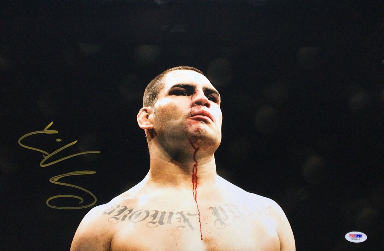 Cain Velasquez Signed 12x18 Photo Poster painting *UFC Heavyweight Champion *WWE PSA Q38693