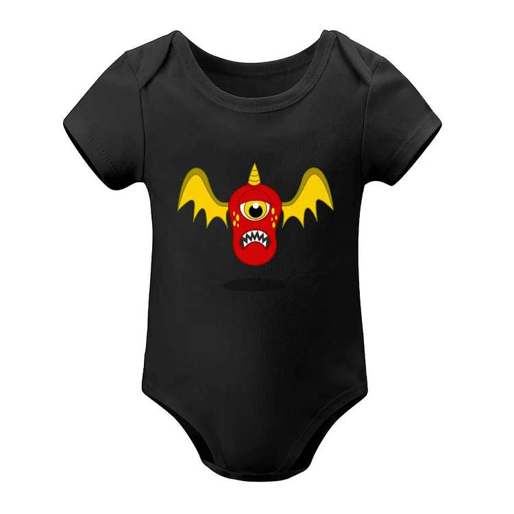 Short Sleeved Baby Jacket Little Monster, Red