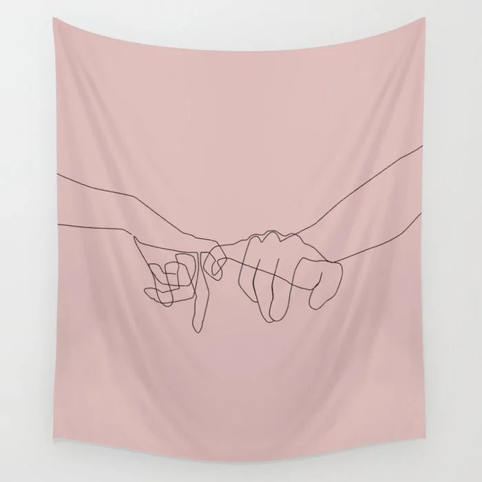 Line Draw Hippie Tapestry Hanging Wall Cloth Tapestries Carpet  Boho Decor Love Women Psychedelic Throw Blanket Mandala Tapestry