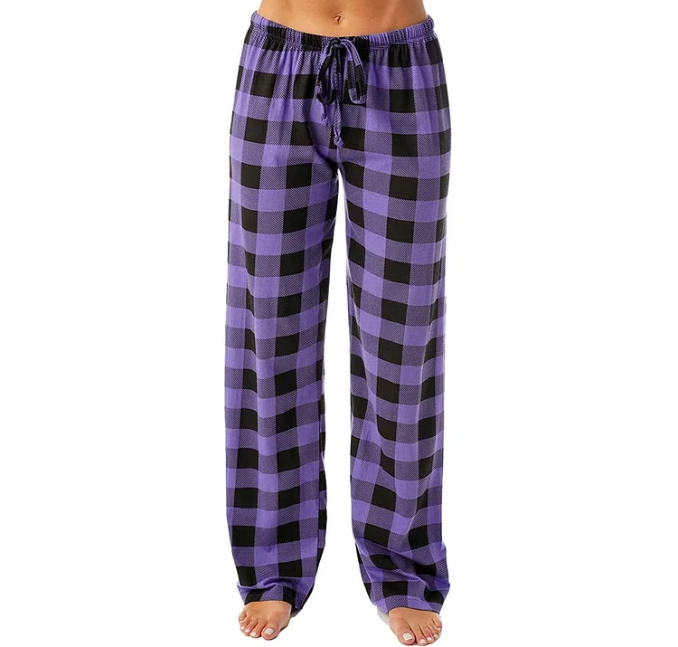 Buffalo Purple Plaid Pajama Pants for Women