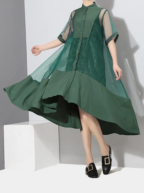 Loose A-line 2-Pieces Long Dress