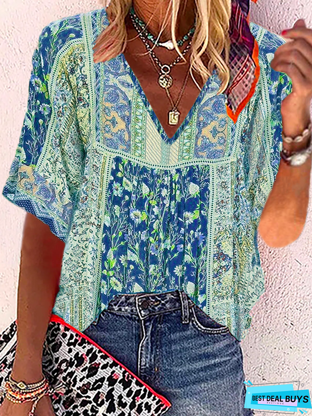 Boho Casual short sleeve Top