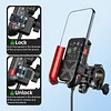 Cooling Motorcycle Phone Mount with USB/TYPE-C Charging Port Motorcycle Phone Holder 360 Rotation Cellphone Cradle Adjustable for 5.4-7.8 Inch Smartphone (Handlebar)