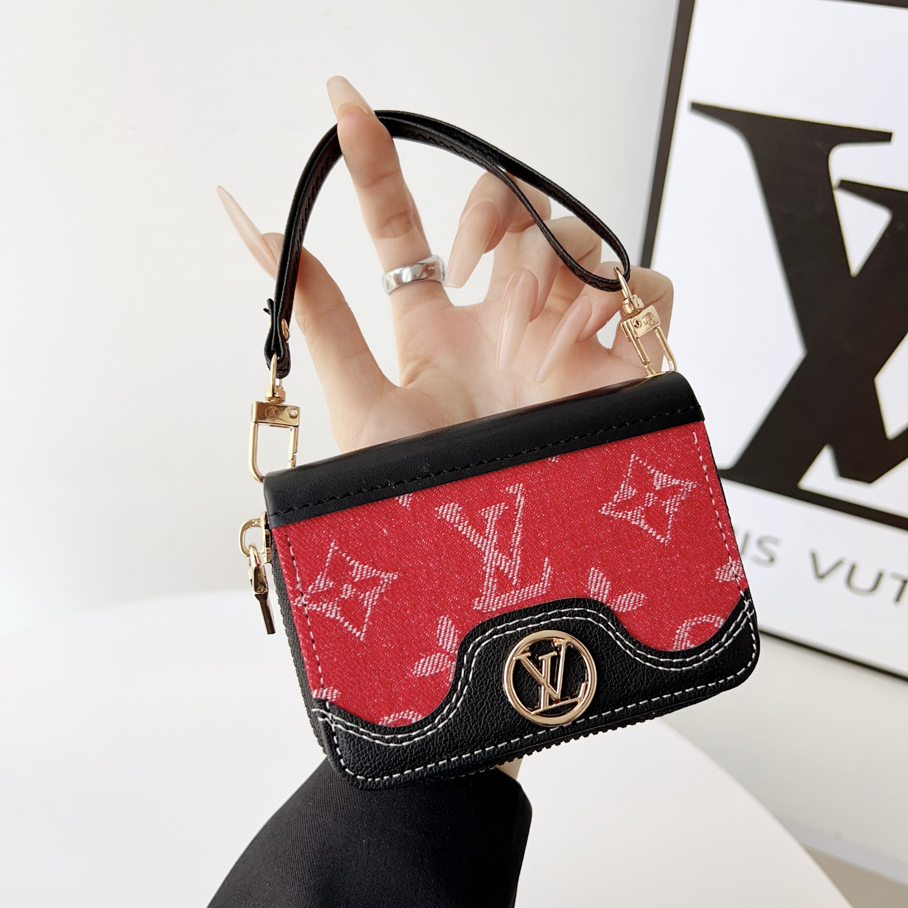 Mini Louis Vuitton Handbag Zip Wallet Gucci Card Holder Leather Coin Purse