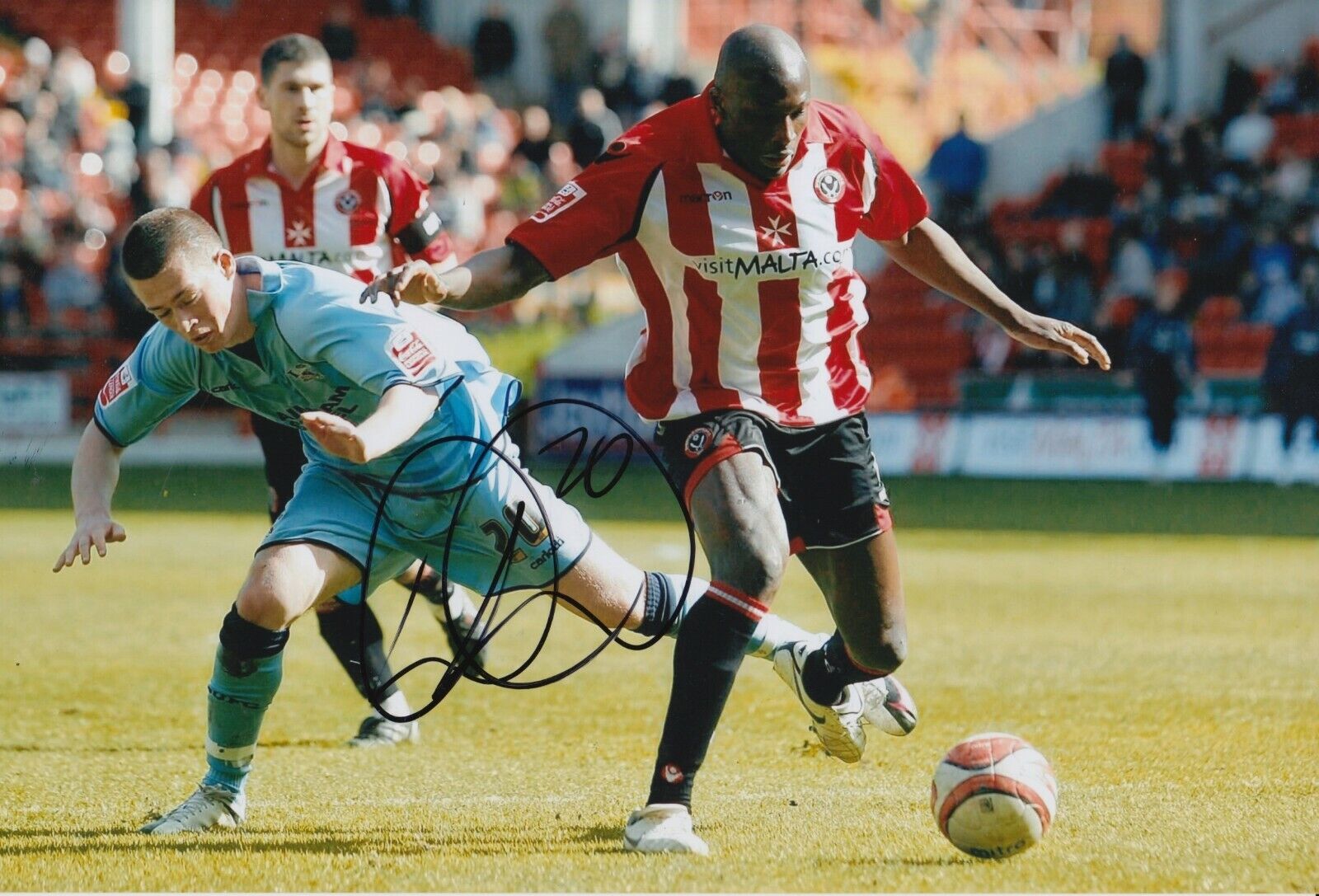 Donal McDermott Hand Signed 12x8 Photo Poster painting - Scunthorpe United Autograph.