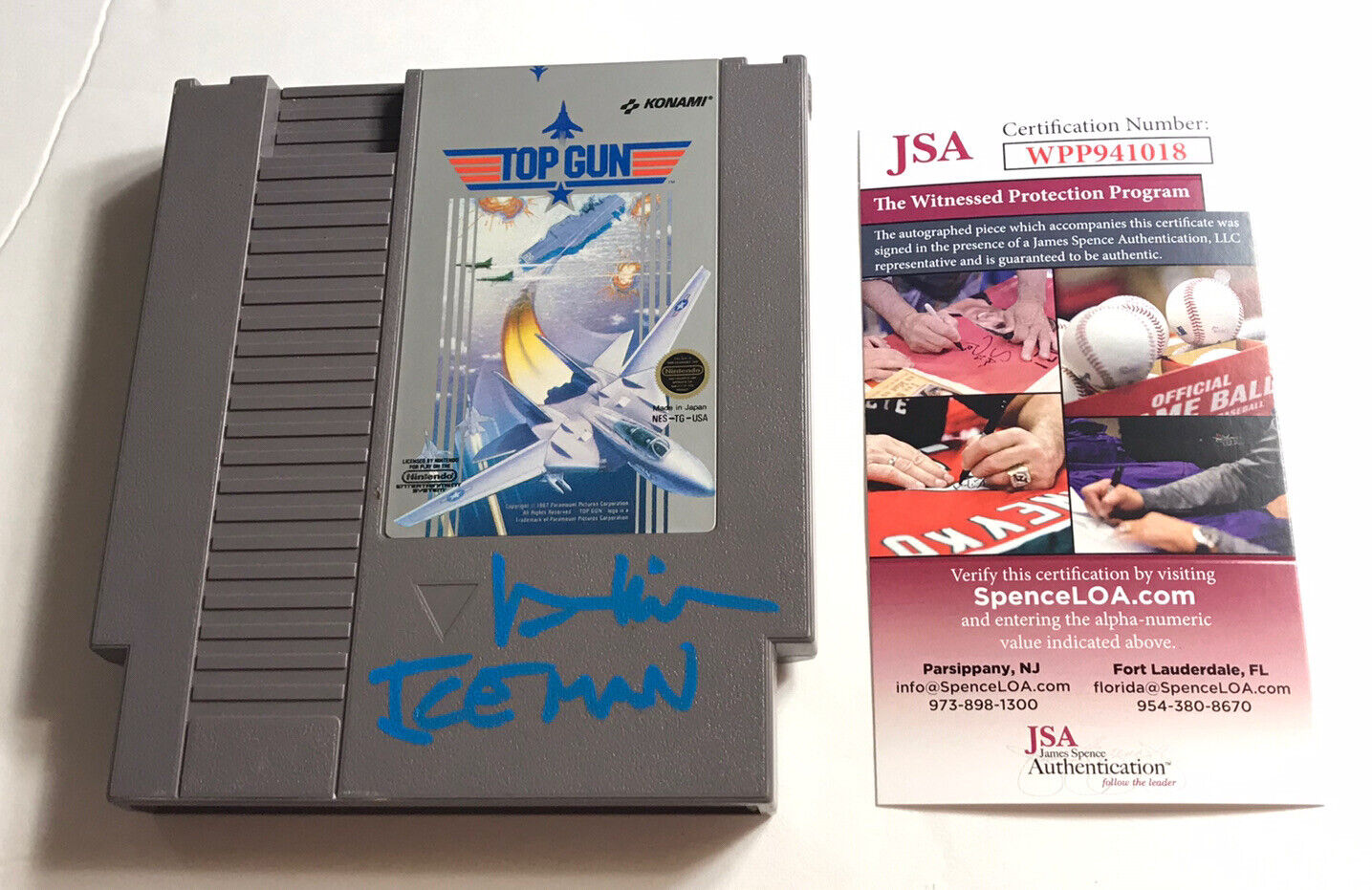 VAL KILMER Signed TOP GUN MAVERICK NES Game Cartridge Autograph JSA COA Cert