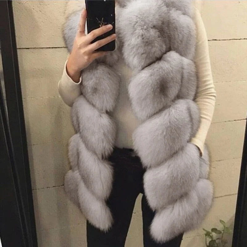 Autumn and winter new style vest fur sleeveless jacket women's vest to keep warm