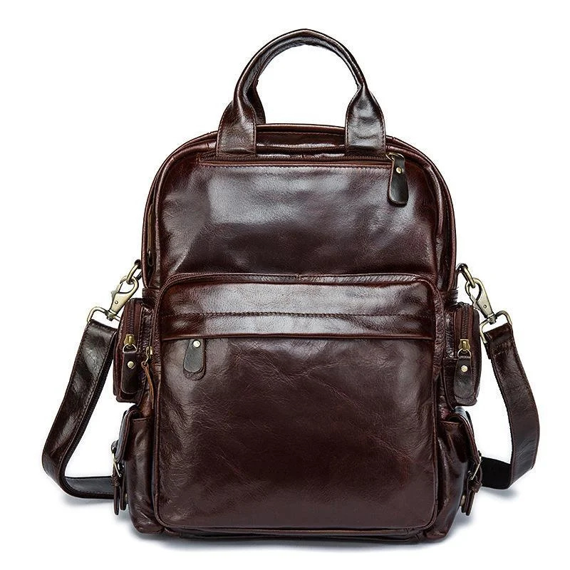 Classic Genuine Leather Vintage Backpacks WIth Large Capacity