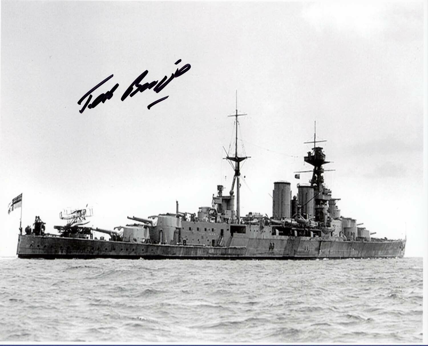 Ted BRIGGS SIGNED Autograph 10x8 Photo Poster painting 1 AFTAL RD COA Seaman HMS Hood Survivor