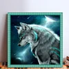 Wolf - 9CT Partial Beaded Cross Stitch Kit(39x39cm)
