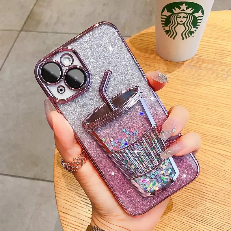 Electroplating Milky Tea Cup Phone Case