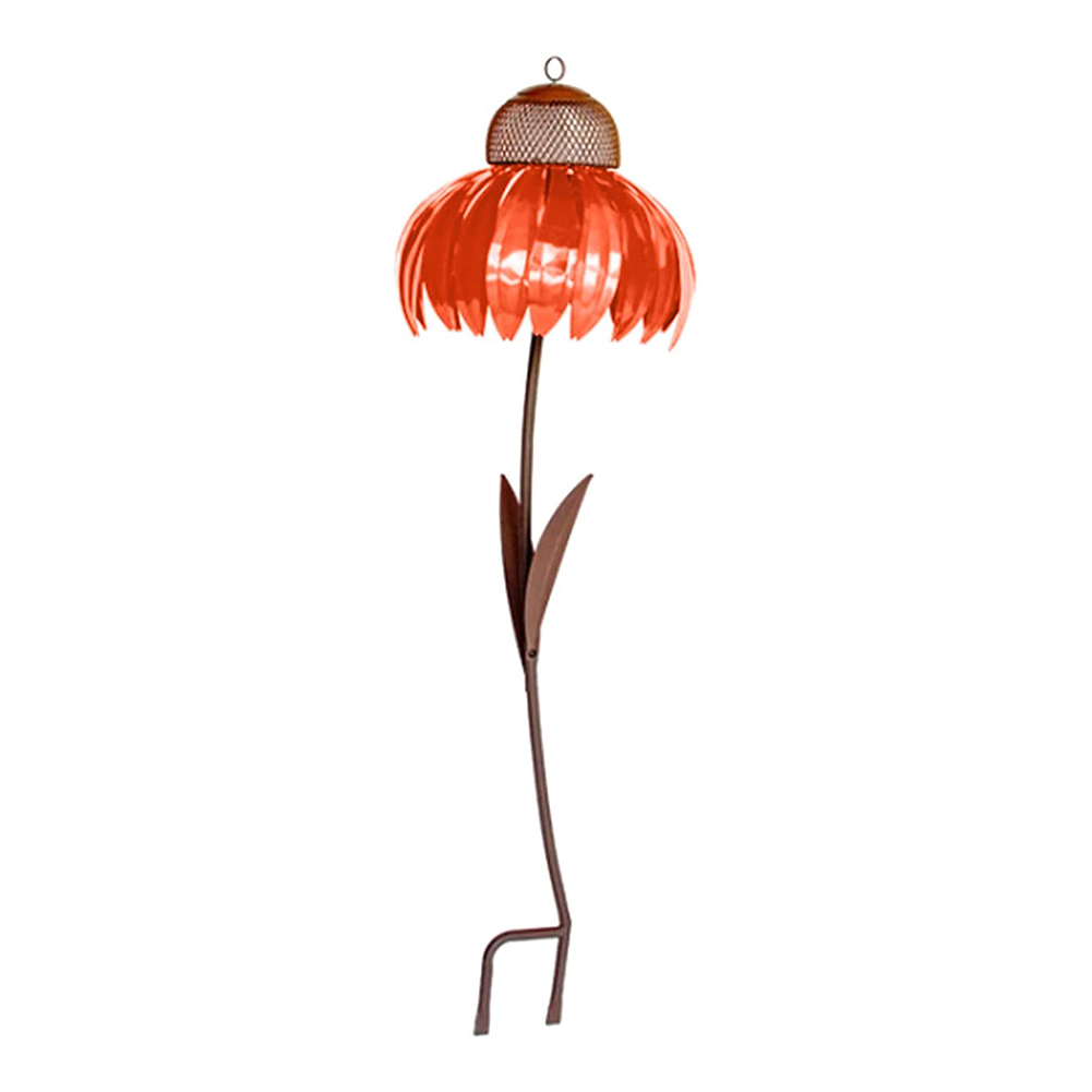 

Bird Feeder Container Flower Sensation Orange Coneflower Metal Bird Feeder, 501 Original