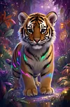Luxury AB Velvet Diamond Painting Kit - Tiger