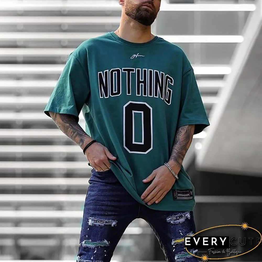 Men's Casual Fashion Round Neck Print Short Sleeve T-Shirt Tt241