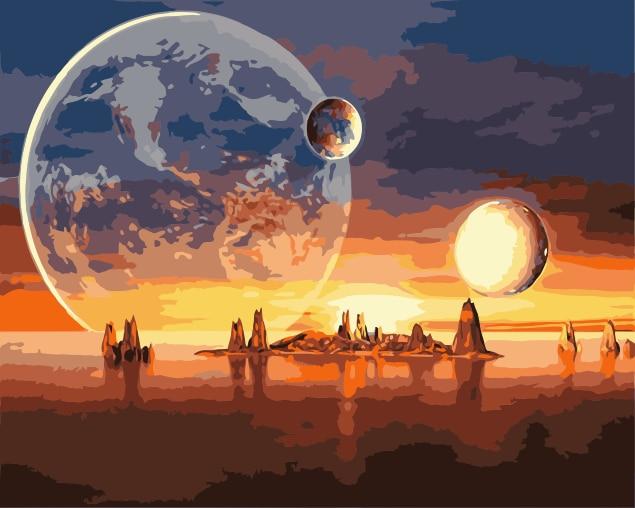

Wonderful Universe Planet – Paint By Numbers - 40*50CM, 501 Original