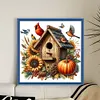 Red Bird Pumpkin Cottage-11CT Stamped Cross Stitch 40*40cm/15.75*15.75in tapestrymarket
