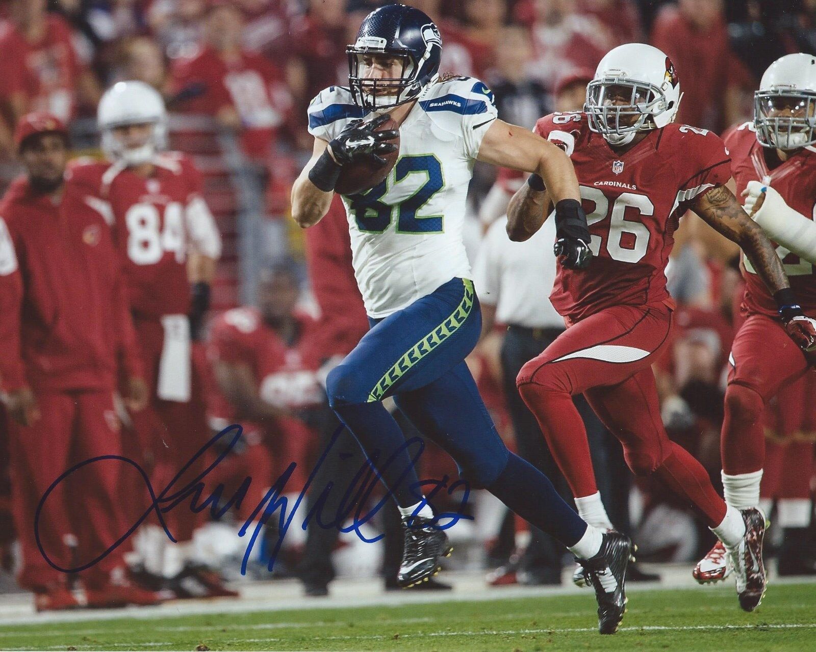 Luke Willson Signed 8x10 Photo Poster painting Seattle Seahawks Autographed COA C