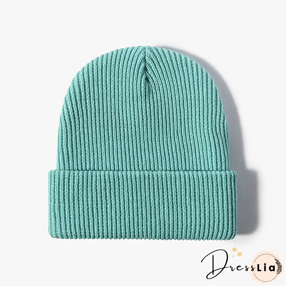 Basic Knitted Cold Hat For Autumn And Winter
