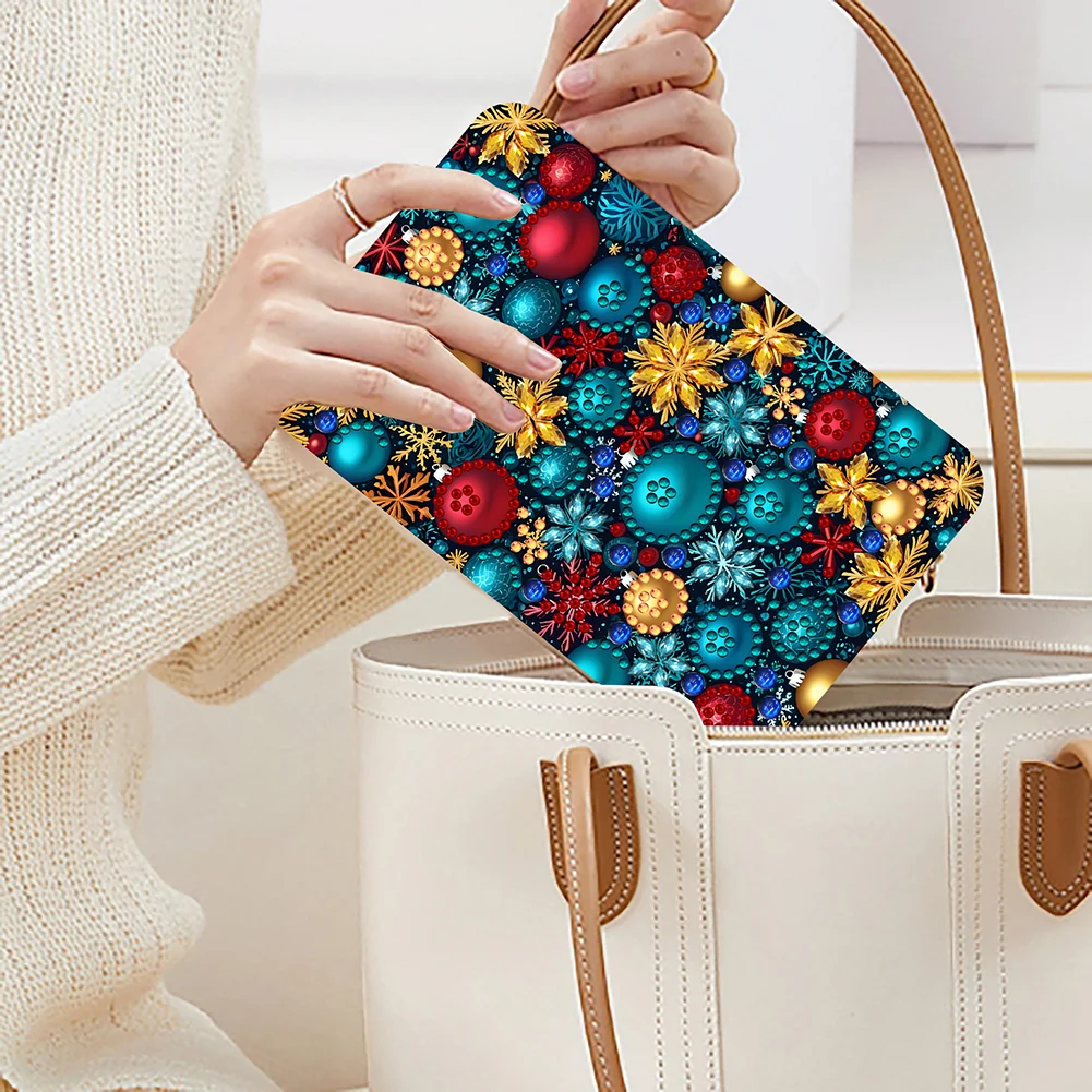 DIY Diamond Art Shiny Crystal Mirror Lightweight Standing Mirror (Christmas)