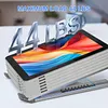 8-in-1 Laptop Stand, Height-Adjustable Aluminum Laptop Docking Station, Foldable Stand with 4K HD, 2 USB 3.0 Ports, 100W PD Charging Port