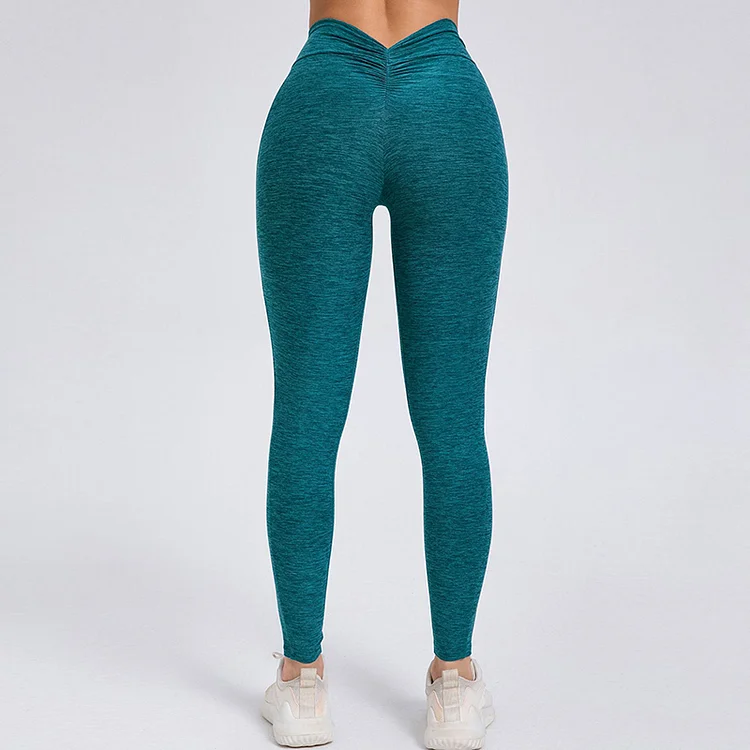 PASUXI Women's High Waisted Bottom Scrunch Leggings Ruched Yoga Pants Push up Butt Lift Trousers Workout Tights huanwei