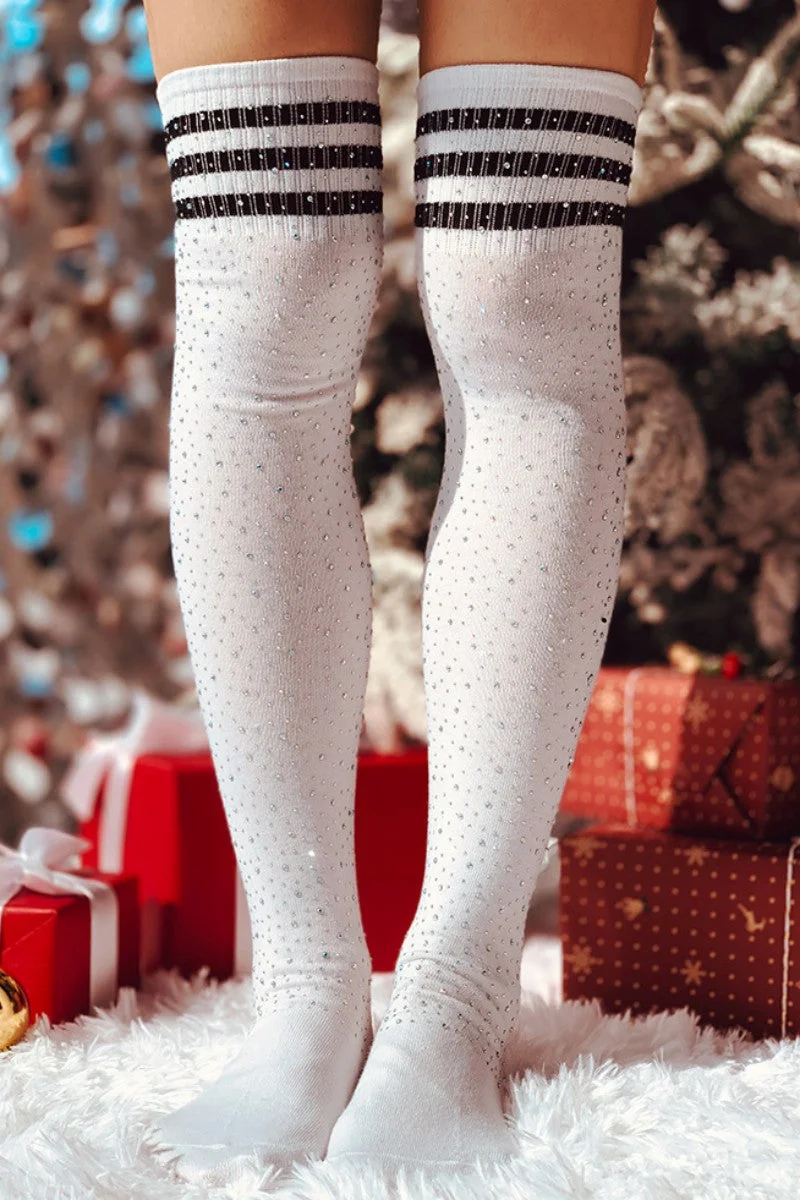 Casual Daily Striped Patchwork Hot Drill Sock