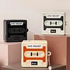 Cassette Tape Design Case Cover for Samsung Galaxy Buds4/4Pro Soft Silicone Protective Cover Shock-Proof Scratch-Resistant