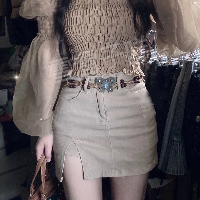 Bohemian Butterfly Alloy Inlay Rhinestones Women’s Woven Belts 1 Piece