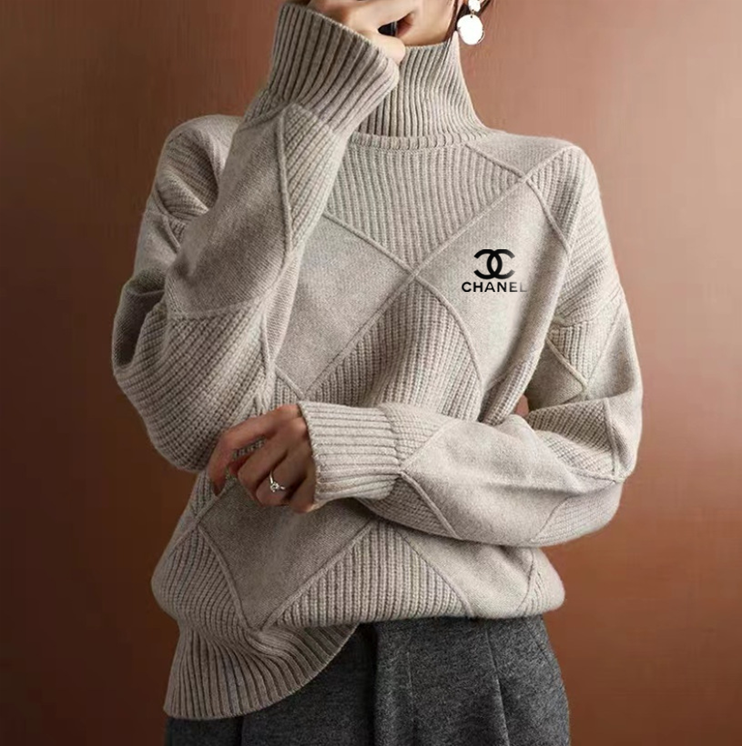 Wysokiej jakości tkany sweter damski Chanel