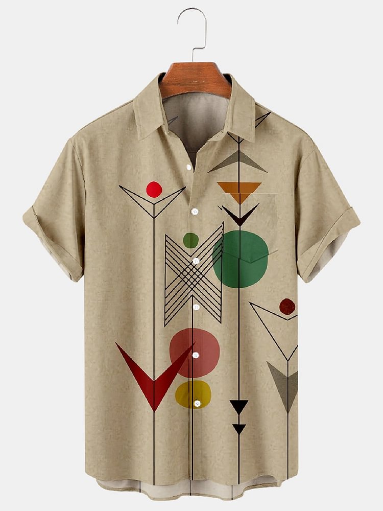 Casual Geometric Shirts & Tops