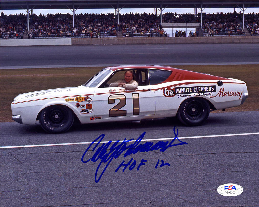 Cale Yarborough SIGNED 8x10 Photo Poster painting + HOF 12 NASCAR LEGEND PSA/DNA AUTOGRAPHED