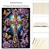 5D Diamond Painting Notebook 50 Pages A5 Diamond Art Diary Book (Purple Cross)