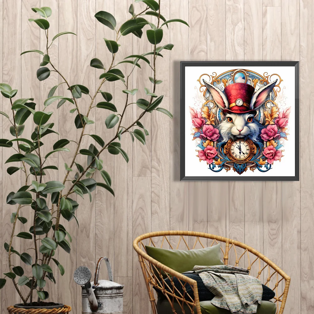 Full Round Diamond Painting 40*40cm - Time And Space Rabbit