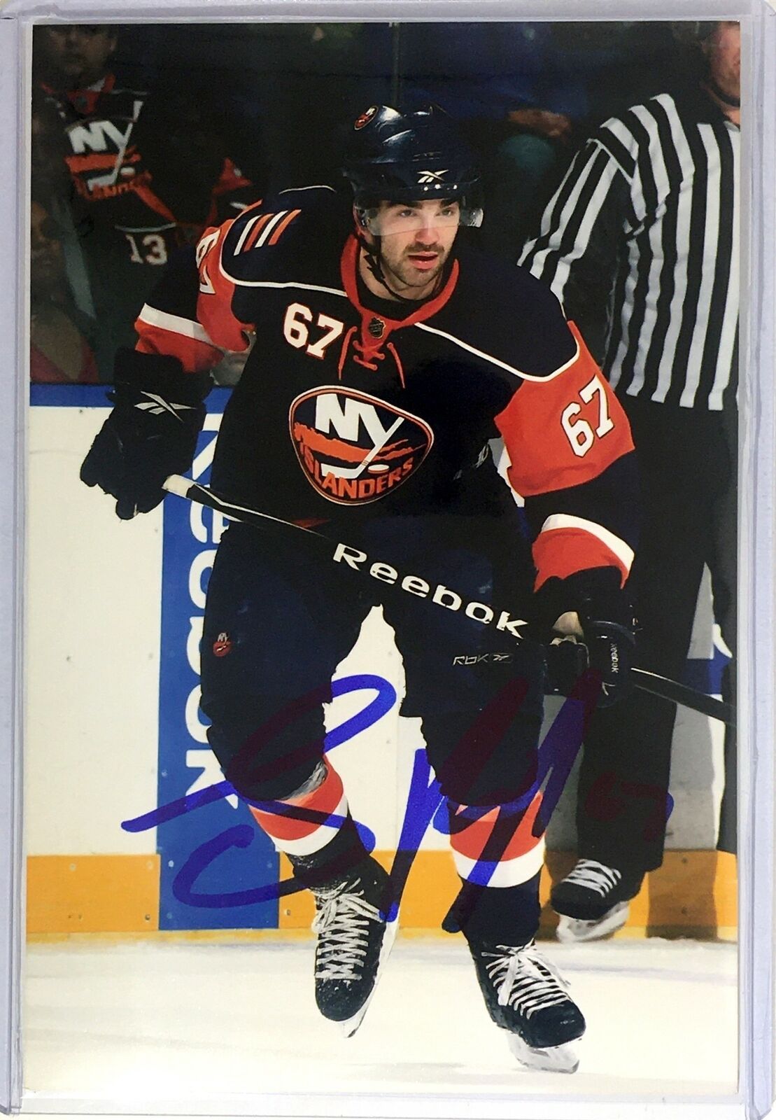 Sean Bentivoglio Signed 4x6 Photo Poster painting New York Islanders Autograph Auto