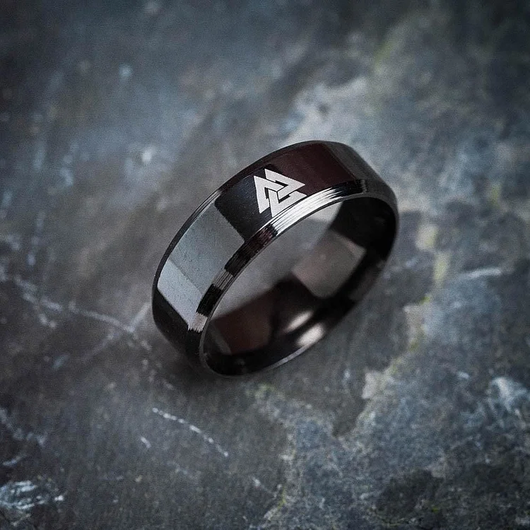 Coutureaura Classic Valknut Symbol Ring