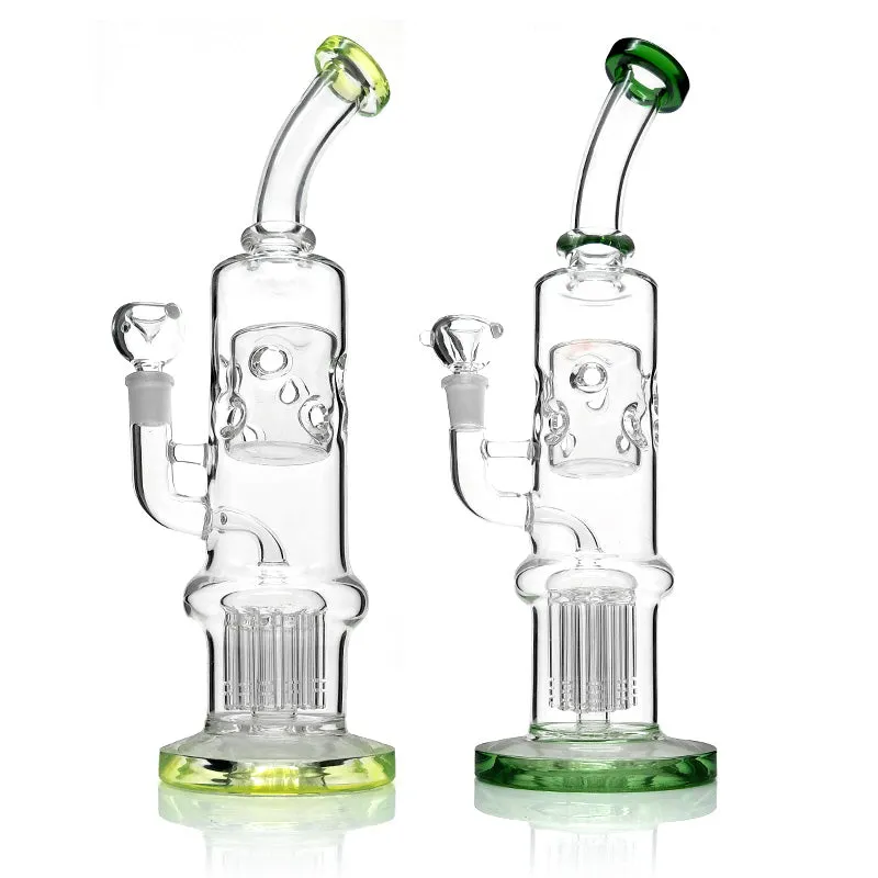 Bent Neck Barrel Swiss Hookah Glass Smoking Water Pipes