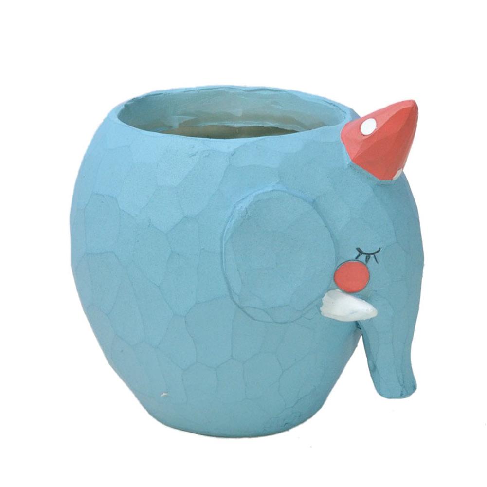 

Resin Flower Pots Elephant Plants Succulents Pot Home Office Decor Crafts, 501 Original