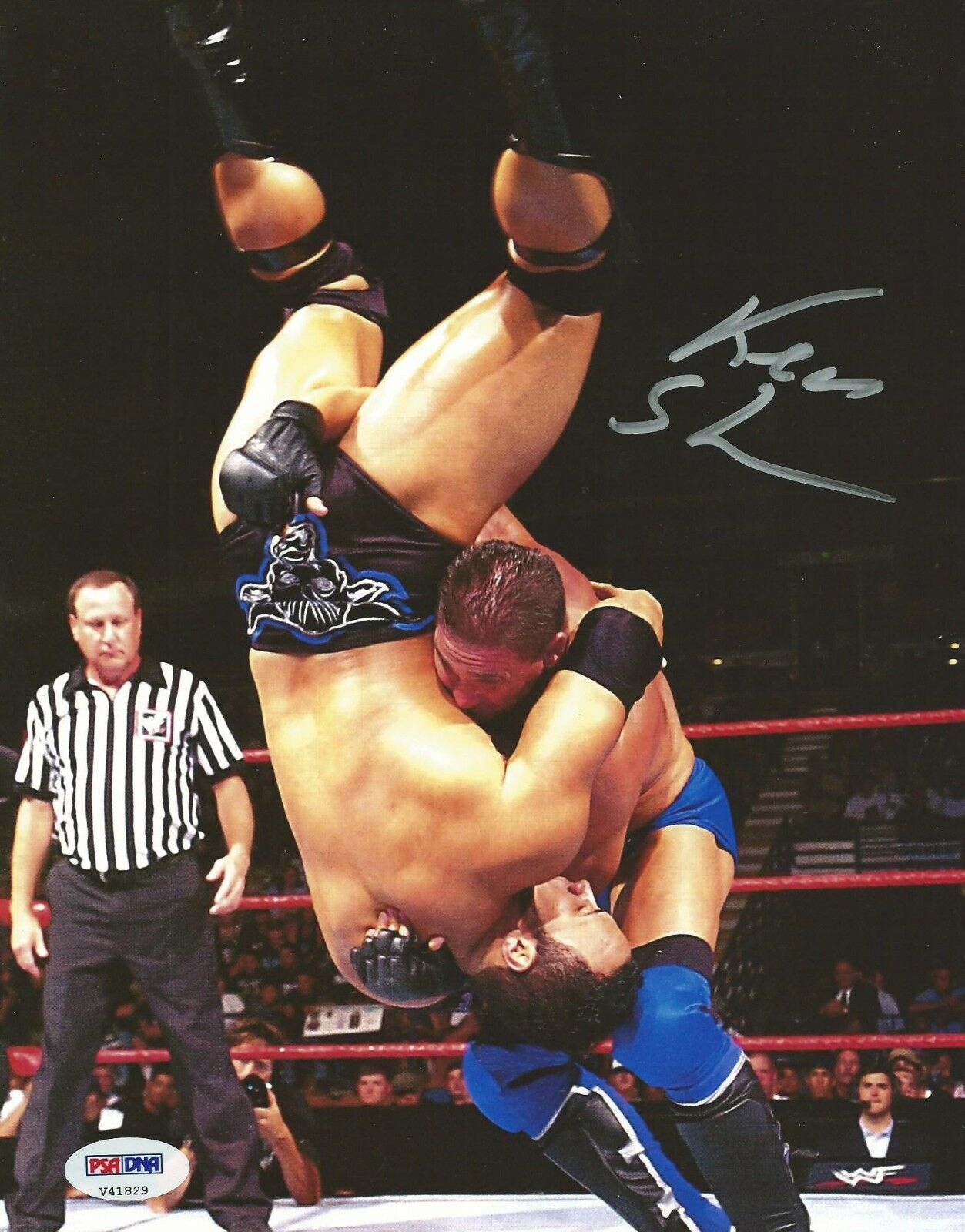 Ken Shamrock Signed WWE 8x10 Photo Poster painting PSA/DNA COA Picture Autograph WWF w/ The Rock