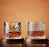 Tumbler Whiskey Glass Water Cup With Base, Rotating Cup, Rotating Decompression Cup, Brandy Cup, Creative Foreign Wine Cup