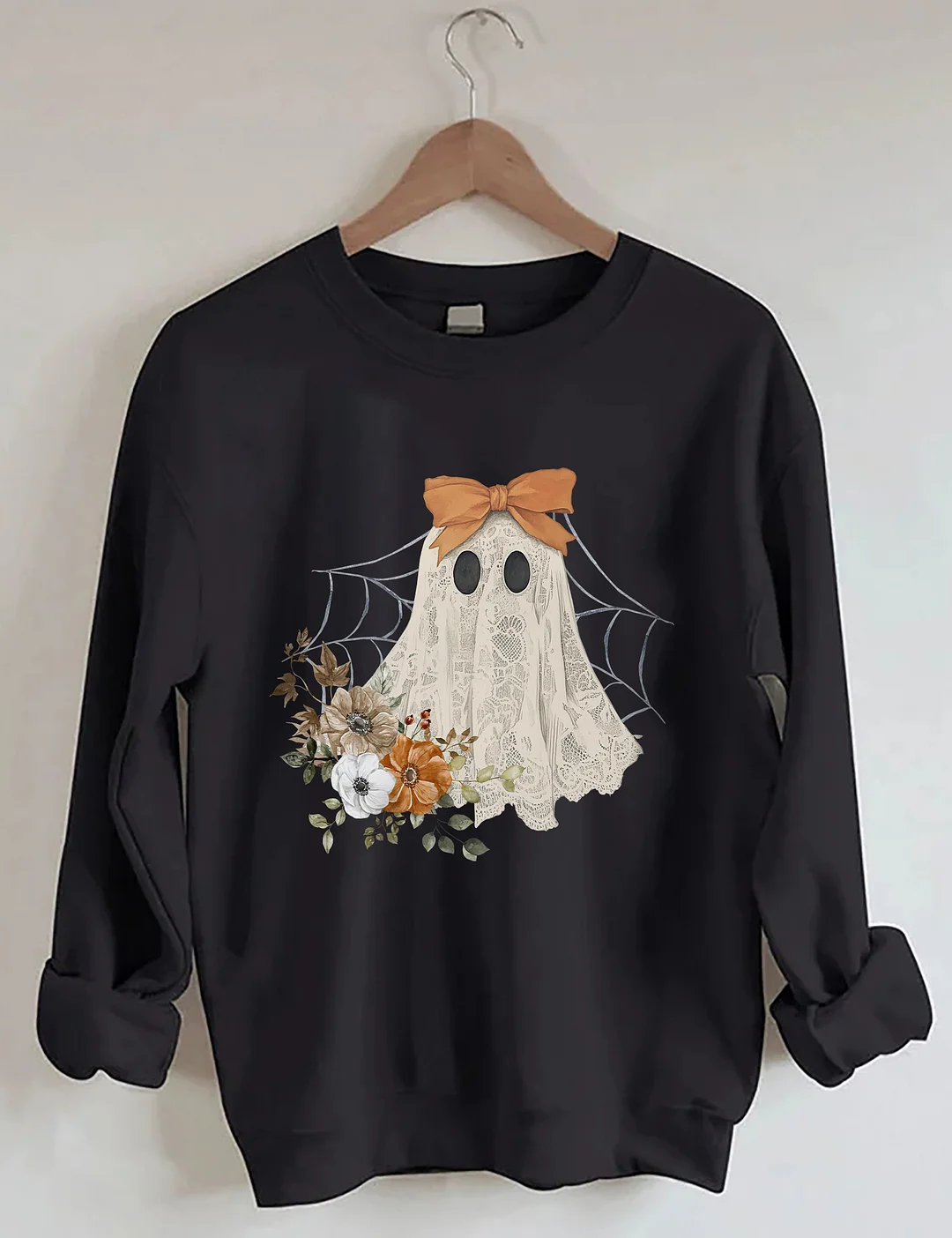 Halloween Lace Ghost Sweatshirt