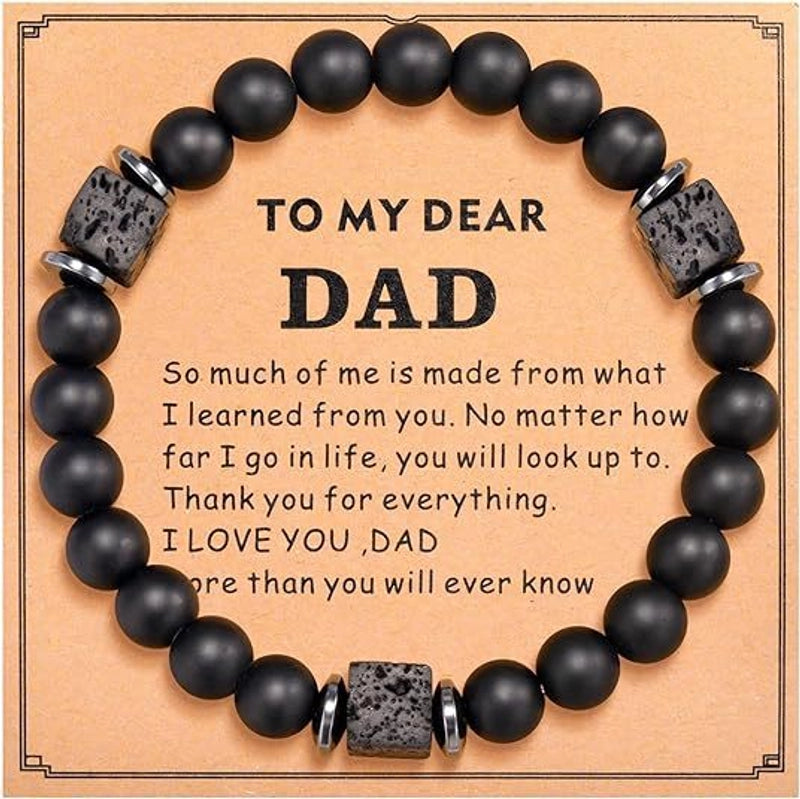 Men’s Bracelet Natural Stone Beaded Bracelet Christmas Valentine’s Day Thanksgiving Birthday Gift Men’s Gift