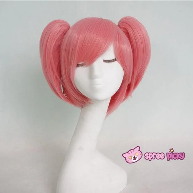 Cosplay Puella Magi Madoka Magica Pink Wig with 2 Pony Tails SP130007