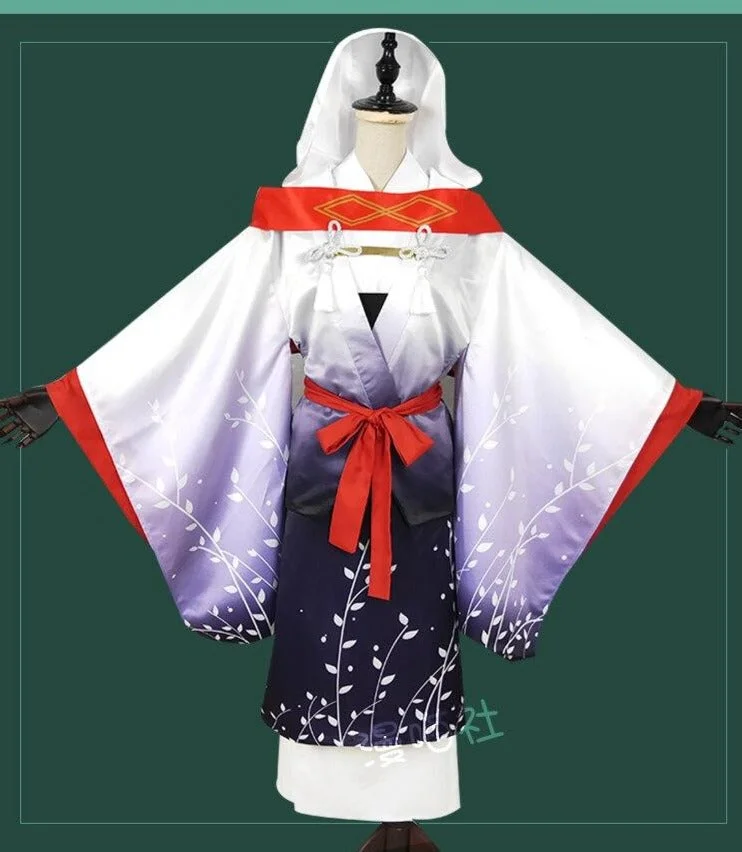 Onmyoji Ibaraki-douji  Kimono Hallowmas Women Cosplay Costume