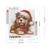 Chiot de Noël-drill rond peinture diamant-30*30cm