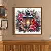Cardinal and Lamp Full Stamped Cross Stitch Kit 11CT 3-Strand 40x40cm Animal